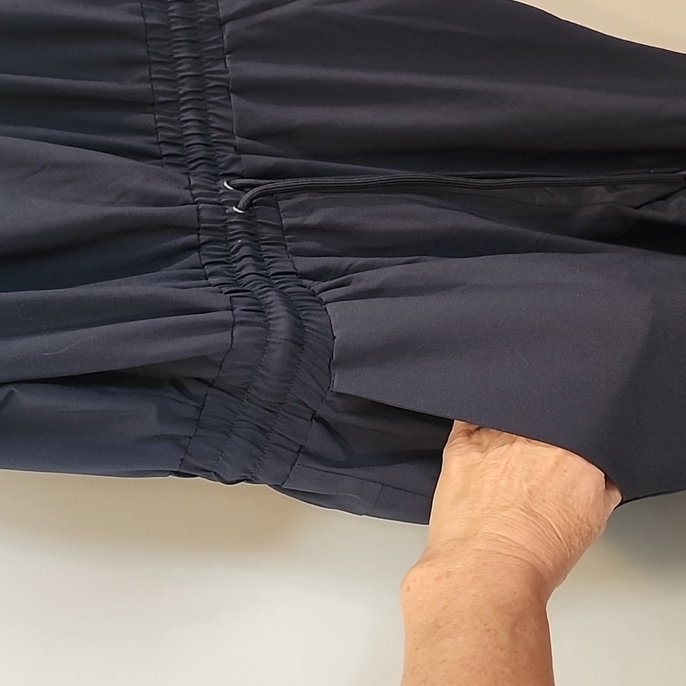 Abercrombie & Fitch A&F Navy Blue Sleeveless Traveler Jumpsuit Pants size XL - Picture 6 of 8